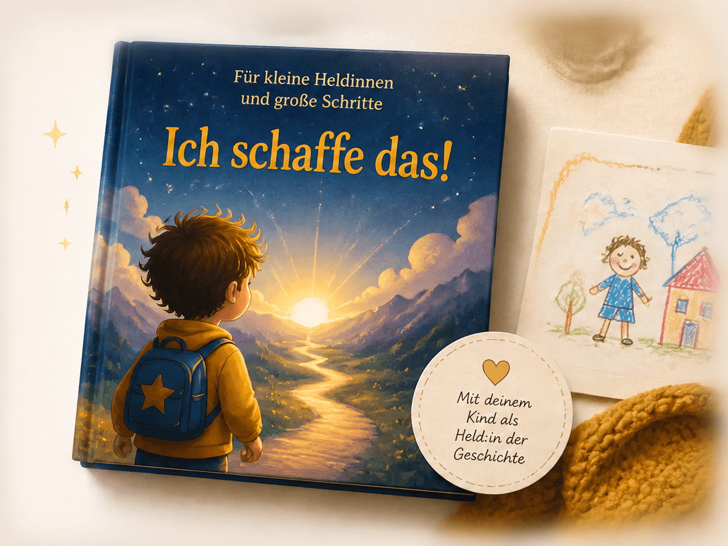 Buchvorschau Leos neuer Schritt mit Mutmach-Badge